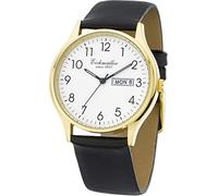 Eichmüller since 1950 Herren Klassische Armbanduhr 38mm Echtleder Armband 5 ATM Quarz Tag undDatum 3053-02