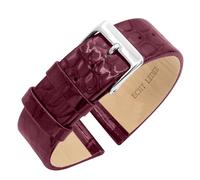 Eichmüller since 1950 Lederband Kroko Prägung Lack Metallic Finish in 14/16/18/20/22 mm (Rot, 20 mm)