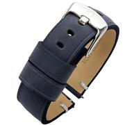 Eichmüller since 1950 Lederband Quick Release Uhrband in 20/22/24 mm Schwarz Braun Beige Grau Blau (B60 - Blau, 22 mm)