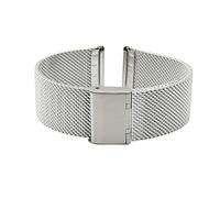 Eichmüller since 1950 Milanaise Uhrenband Fein in 12/14/16/18/20 mm Stahl Silber Gold (Stahl (019), 12 mm)