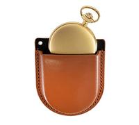 Eichmüller since 1950 Taschenuhrencase aus Kunstleder (offen) - Braun - Vintage Etui für Pocket Watches - Gürteltasche