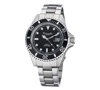 Eichmüller since 1950 Taucheruhr Herrenuhr Schwarz mit Lupe Datum und Drehlünette 20 ATM Taucher Uhr Herren