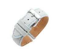 Eichmüller since 1950 Uhrband Jeans Textilband in 20 & 22 mm Schwarz Blau Uhrenband Uhr (Hellblau (B64), 22 mm)