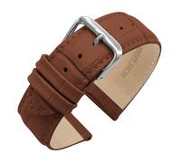 Eichmüller Uhrenarmband Lederband Kalbsleder Alligator-/Krokoprägung 12/14/16/18/20/22 mm (Braun, 14 mm)
