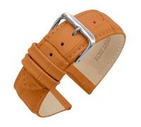 Eichmüller since 1950 Uhrenarmband Lederband Kalbsleder Alligator-/Krokoprägung 12/14/16/18/20/22 mm (Orange, 22 mm)