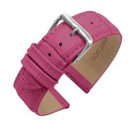 Eichmüller since 1950 Uhrenarmband Lederband Kalbsleder Alligator-/Krokoprägung 12/14/16/18/20/22 mm (Pink, 22 mm)