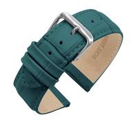 Eichmüller since 1950 Uhrenarmband Lederband Kalbsleder Alligator-/Krokoprägung 12/14/16/18/20/22 mm (Petrol, 22 mm)