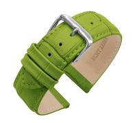 Eichmüller since 1950 Uhrenarmband Lederband Kalbsleder Alligator-/Krokoprägung 12/14/16/18/20/22 mm (Grün, 22 mm)