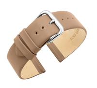 Eichmüller since 1950 Uhrenarmband Nahtlos Nappaleder Kalbsleder in 10/12/14/16/18/20 mm (Beige, 18 mm)