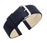 Eichmüller since 1950 Uhrenarmband Nahtlos Nappaleder Kalbsleder in 10/12/14/16/18/20 mm (Dunkelblau, 18 mm)