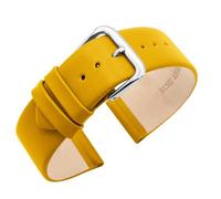 Eichmüller Uhrenarmband Nahtlos Nappaleder Kalbsleder in 10/12/14/16/18/20 mm (Gelb, 18 mm)