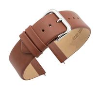 Uhrenarmband Nahtlos Nappaleder Kalbsleder in 10/12/14/16/18/20 mm (Hellbraun, 18 mm)