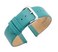 Uhrenarmband Nahtlos Nappaleder Kalbsleder in 10/12/14/16/18/20 mm (Petrol, 20 mm)