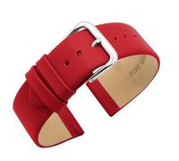 Eichmüller since 1950 Uhrenarmband Nahtlos Nappaleder Kalbsleder in 10/12/14/16/18/20 mm (Rot, 12 mm)