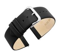 Eichmüller Uhrenarmband Nahtlos Nappaleder Kalbsleder in 10/12/14/16/18/20 mm (Schwarz, 20 mm)