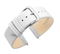 Eichmüller since 1950 Uhrenarmband Nahtlos Nappaleder Kalbsleder in 10/12/14/16/18/20 mm (Weiß, 18 mm)