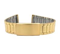 Eichmüller since 1950 Uhrenband Edelstahl in 12/14/16/18/20 mm Gliederband Silber Gold (Gold-PVD (022), 20 mm)