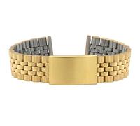 Eichmüller since 1950 Uhrenband Edelstahl in 12/14/16/18/20 mm Gliederband Silber Gold (Gold-PVD (042), 20 mm)
