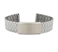 Eichmüller Uhrenband Edelstahl in 12/14/16/18/20 mm Gliederband Silber Gold (Stahl (001), 18 mm)