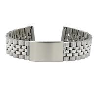 Eichmüller since 1950 Uhrenband Edelstahl in 12/14/16/18/20 mm Gliederband Silber Gold (Stahl (040), 18 mm)