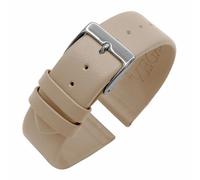 Eichmüller since 1950 Uhrenband Vegan Lederimitat in 14/16/18/20/22 mm Nahtlos in Schwarz Braun Grau Weiß Blau (B83 - Creme, 20 mm)