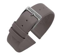 Eichmüller since 1950 Uhrenband Vegan Lederimitat in 14/16/18/20/22 mm Nahtlos in Schwarz Braun Grau Weiß Blau (B84 - Grau, 16 mm)