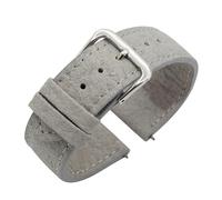 Eichmüller since 1950 Uhrenband Vegan Lederimitat in 14/16/18/20/22 mm veganes Leder Uhrband (Grau (0633), 14 mm)