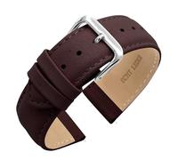 Eichmüller since 1950 Verjüngendes Lederband in 14-22 mm Uhrenarmband mit Naht (14 mm, Bordeaux)