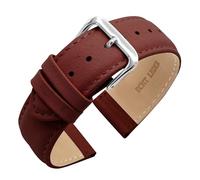 Eichmüller since 1950 Verjüngendes Lederband in 14-22 mm Uhrenarmband mit Naht (18 mm, Cognac)