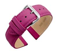 Eichmüller since 1950 Verjüngendes Lederband in 14-22 mm Uhrenarmband mit Naht (18 mm, Pink)