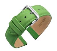 Eichmüller since 1950 Verjüngendes Lederband in 14-22 mm Uhrenarmband mit Naht (20 mm, Grün)