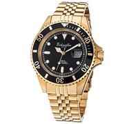Eichmüller Taucher Herrenuhr Edelstahl Gold Datumsanzeige und Drehlünette 200M