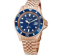 Eichmüller Taucheruhr 3464-05 Rose-blau 20 ATM Edelstahlband 43 mm