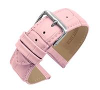 Eichmüller Uhrenarmband Lederband Kalbsleder Alligator-/Krokoprägung 12/14/16/18/20/22 mm (Rosa, 12 mm)