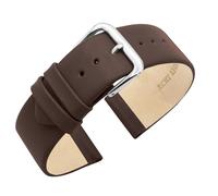 Eichmüller Uhrenarmband Nahtlos Nappaleder Kalbsleder in 10/12/14/16/18/20 mm (Braun, 12 mm)