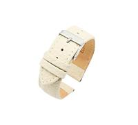 Eichmüller Uhrenband Leder in 18/20/22 mm Kalbsleder Büffel Narbung Lederband (Creme (0137), 20 mm)