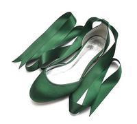EICOFF Damen Flache Schuhe Ballerinas mit Niedriger Absatz Schnürung Brautschuhe Flach Business Büro Arbeitsschuhe Bequeme Elegante Flats,Dark Green,43 EU