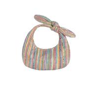 EIDIRGHB Strohtaschen Damen Shopper Stroh Handgemachte Schulter Handtasche Für Frauen, Sommer Strand Hobo Raffia Gewebte Unterarm Tasche Geldbörse Tote-Mehrfarbig