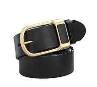 EIFINE Leder for Männer Schnalle Jeans Casual Gürtel Business Cowboy Bund männliche Mode (Size : 120cm, Color : 13D Gold+Black)