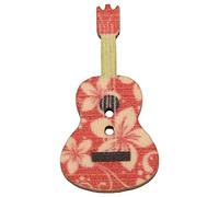 Eighosee Holzknöpfe zum Nähen, Basteln, Kleidung, 2 Löcher, gemischte Gitarre, 50 Stück