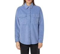 Eight 2 Nine Damen Cord Hemdjacke - Lässige Cordjacke mit Knopfleiste blue M