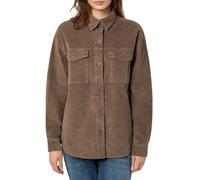 Eight 2 Nine Damen Cord Hemdjacke - Lässige Cordjacke mit Knopfleiste brown M
