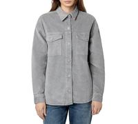 Eight 2 Nine Damen Cord Hemdjacke - Lässige Cordjacke mit Knopfleiste light-grey S