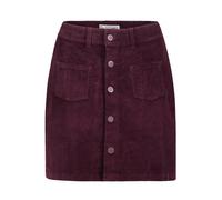 Eight 2 Nine Damen Cord Mini-Rock Cordrock mit sichtbarer Knopfleiste LETN-085 Lambrusco Red XS