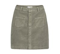 Eight 2 Nine Damen Cord Mini-Rock LETN-085 Cordrock mit sichtbarer Knopfleiste Dark Beige S
