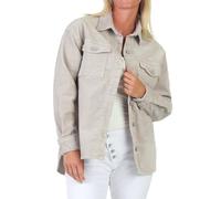 Eight 2 Nine Damen Cord Shacket lässige Hemdjacke LETN-083 Oversize Damenjacke Light Beige M