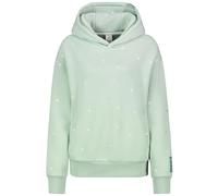Eight 2 Nine Damen Hoodie Hearts Kapuzen-Sweatshirt Pullover mit bestickten Herzen LETN-106 Aqua Foam Green-Offwhite M