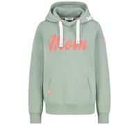 Eight 2 Nine Damen Hoodie Kapuzenpullover mit Küstenprint Kapuze Kängurutaschen Light-Green XL