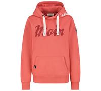 Eight 2 Nine Damen Hoodie Kapuzenpullover mit Küstenprint Kapuze Kängurutaschen orange M