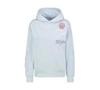 Eight 2 Nine Damen Hoodie mit auffälligem Pigmentprint light-blue XS